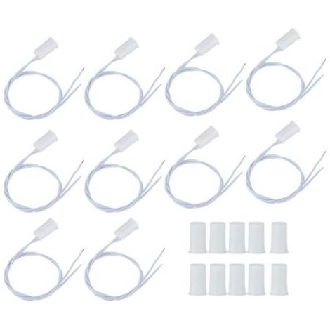 Lot de 10 interrupteurs magnétiques de sécurité robustes pour alarme, interrupteurs à lames souples, 300 mA, sans alimentation externe, pour système d'alarme à domicile ou au bureau (1/5)