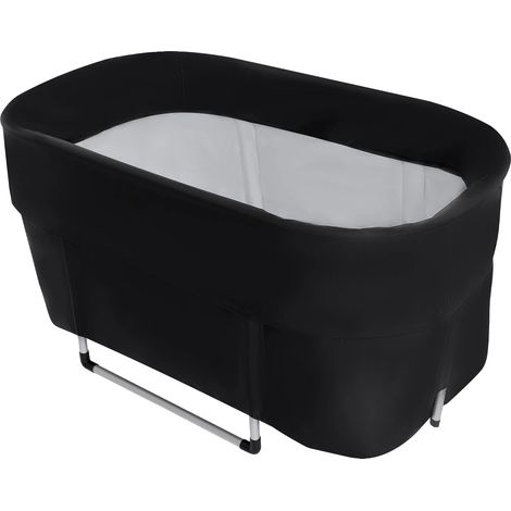 Bañera portátil, diseño plegable, con aislamiento térmico, color negro. (1/2)