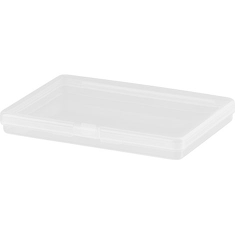Boîte de rangement rectangulaire transparente avec couvercle, boîte en plastique transparent PP,1338816mm (1/5)