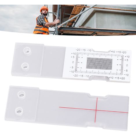 Beyamis Instrument de mesure des écarts, écran de contrôle des fissures standard pour murs de bâtiments en acrylique, comparateur de fissures d'angle (1/5)