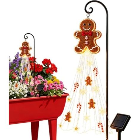 Lampes Solaires de Noël à Piquer pour Jardin Éclairage d'bonhomme en (1/5)