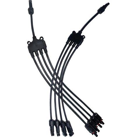 Câble d'extension pour Panneau Solaire 4 vers 1 - Connecteur mâle Femelle Câble d'extension pour Panneau Solaire - 1 Paire (1/5)