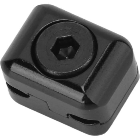 Clip de fixation métallique pour câble d'arc composite- support de clip pour bouton de réglage de corde d'arc pliable (noir) (1/5)