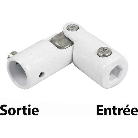 Genouillère pour volet roulant blanc diamètre 12mm - TORBEL - 877900