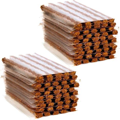 Kit de reparación de pinchazos de neumáticos sin cámara (100 piezas, tapones de goma, herramienta de reparación para coche, 100 mm x 6 mm)