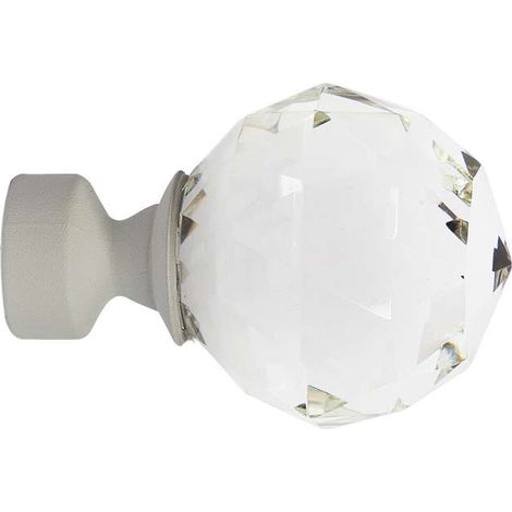 TERMINALE DECORATIVO MOD.TER DIAMANTE CON BASE COL.BIANCO (1/3)