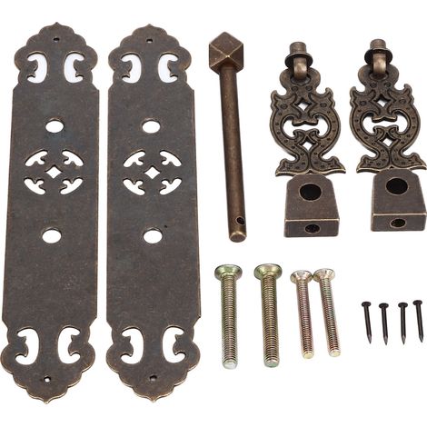 Poignées de tiroir pendantes antiques en laiton antirouille, élégantes et rétro, style rétro, pour commodes et armoires, bronze. (1/5)