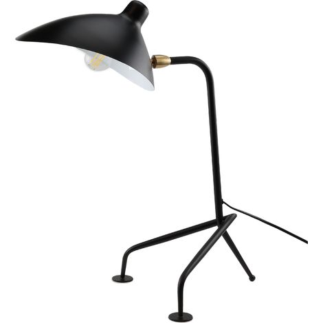 Lampe de table style nordique, E27, noire