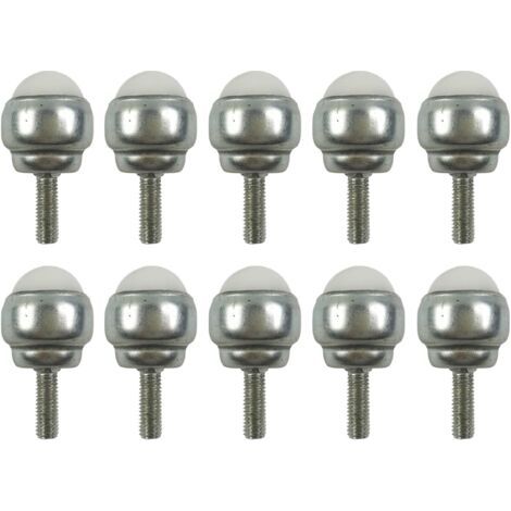 10 Stück Lenkrollen mit Kugellager, Lenkrollen aus Kohlenstoffstahl mit M5-Gewindebolzen, Mini-Universal-Kugellagerrollen für Möbel (1/5)