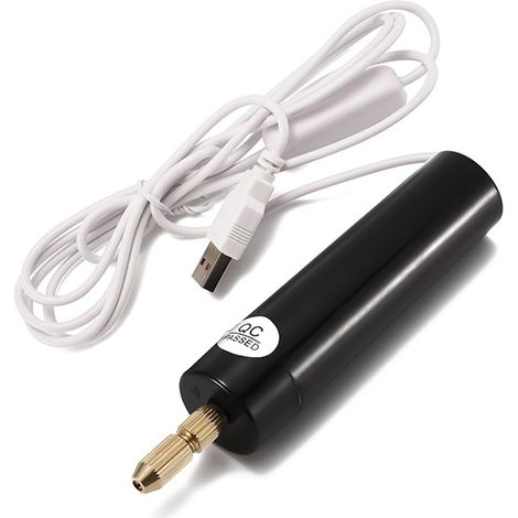 Mini perceuse électrique, perceuse électrique portable USB 5 V CC, coffret de 13 micro-forets manuels de 0,7 à 1,2 mm, pour bois, plastique et papier (1/5)