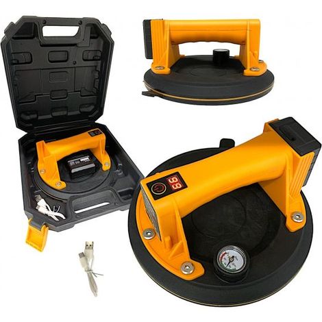 Ventosa a Batteria 8" 200mm per Sollevamento Piastrelle Vetro Marmo Max 150KG (1/5)