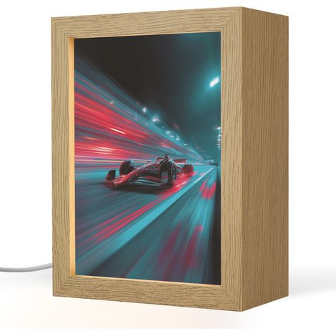 LUZ DE NOCHE INFANTIL Coche de carreras - Rojo - Velocidad 15x20 cm