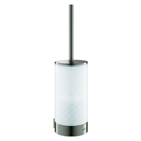 Grohe Selection - Escobilla de WC con soporte de pared, cristal/Hard Graphite cepillado 41076AL0