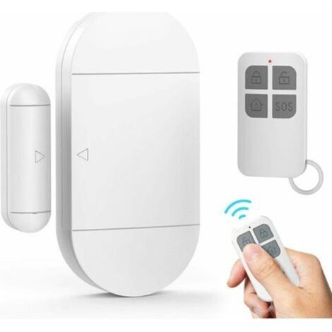 Alarme de Porte et Fenêtre, 130 dB Détecteurs pour Portes et fenêtres sans Fil avec Télécommande, Anti-Intrusion Anti-Vol Capteur Magnétique pour Système de Sécurité Maison et Enfants (1/5)