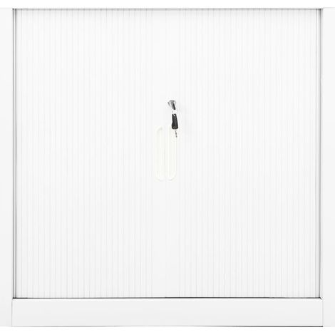 Maison Exclusive - Armadio con Ante Scorrevoli Bianco 90x40x90 cm in Acciaio