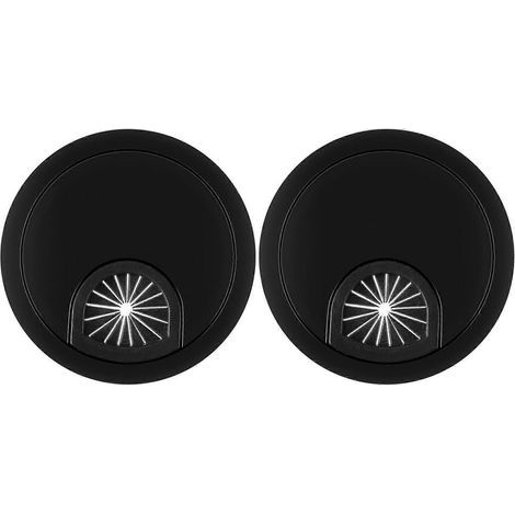 Yardwe 2er-Pack verstellbare Kabeldurchführungen für Schreibtische, inklusive Kabeldurchführungen und Kabelabdeckungen. Kabelorganisator für Laptop und Desktop-PC. (1/4)