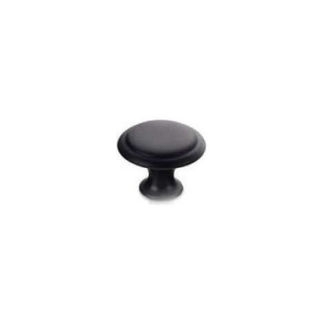 Bouton De Placard - Acier Inoxydable Noir - Trou Unique - Pour Tiroirs Et Commodes - Lot De 10 (1/4)