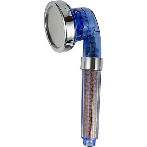 pommeau De Douche - Bleu Clair, Filtration Haute Pression Conomiseur D'eau Pommeau De Douche Portatif 3 Modes, 1,6 Gpm Pour Les Cheveux Et La Pea (1/5)