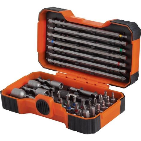 JUEGO 35 PUNTAS 1/4" "HEAVY DUTY" PARA ADAPTADORES Y PUNTAS TORX COLOR - BAHCO