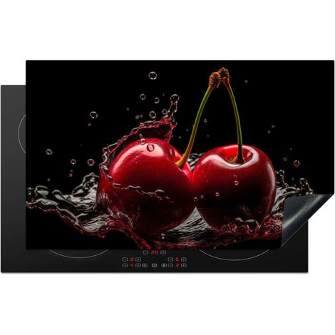PROTECTION PLAQUE INDUCTION Cerise - Rouge - Fruit - Eau - Noir Couvre Plaque De Cuisson 83x51 cm (1/5)