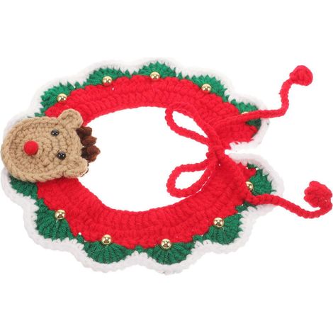 Filiyano-Écharpe de Noël pour chien, douce et tricotée, pour 2 chiens - Accessoires de Noël (1/5)