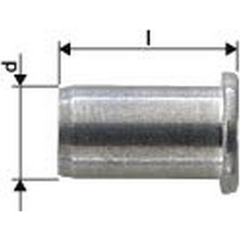 GESIPA Rivettatrice  cieca gambo  rivetto d  x l  9 x  15,5 mm  M6 testa  piatta-tonda alluminio  - 1433680