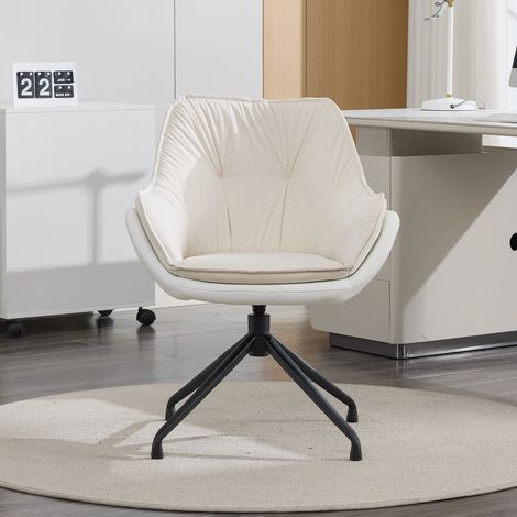 Fauteuil similicuir chaise coiffeuse basse salon chambre