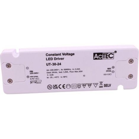 Alimentatore Trasformatore Ultra Slim 24V Tensione Costante CV (30W)