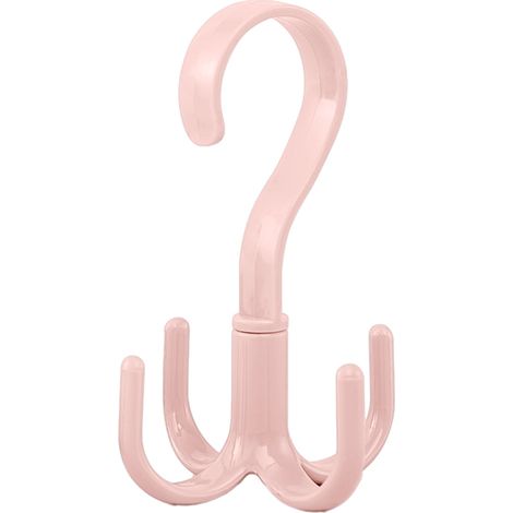 Perchero giratorio multifuncional para bolsos, para armario, bolso, bufanda, para dormitorio, rosa.