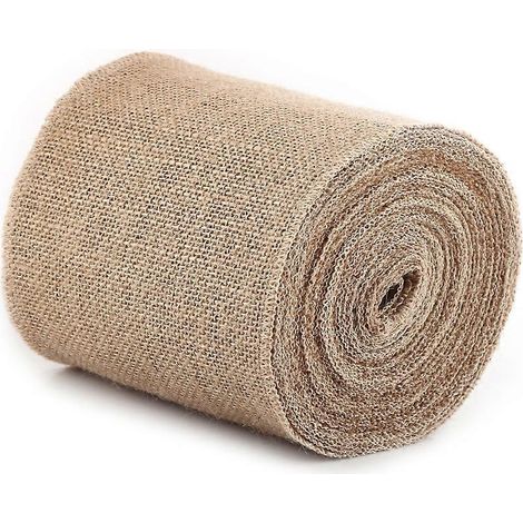 Ruban jute hessien 10m - 15cm de large - Table roulante rustique - Déco mariage/fleuristerie - 10M (1/5)