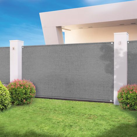 Pantalla de privacidad de alta densidad 1,5 x 10 M gris claro 300 gr/m² calidad PRO (1/5)