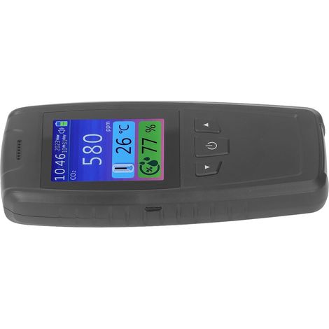 Détecteur de CO2 3 en 1 capteur qualité air intérieur portable analyseur CO2 température humidité ABS écran LCD couleur batterie 2000mAh (1/5)