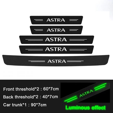 (5 pièces) Film adhésif anti-rayures lumineux pour seuils de portières de voiture Opel Astra,Insignia,Mokka,Corsa,Vectra,Crossland X (1/3)