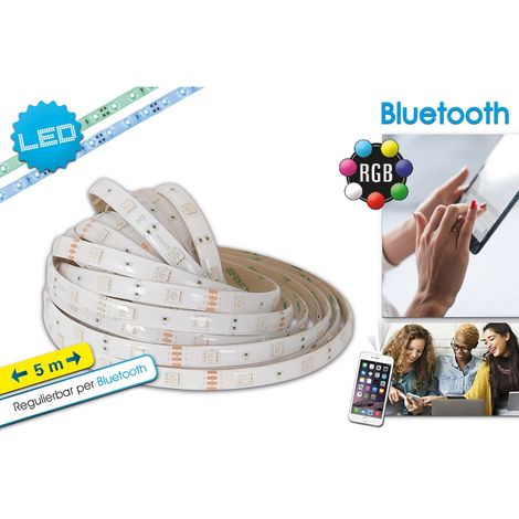 Ruban LED RGB Bluetooth pour Éclairage Intérieur Bandeau Lumineux Multicolore - PANGIVO (1/3)