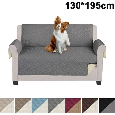 Housse de canapé 2 places réversible et imperméable pour chiens et chats (1/4)
