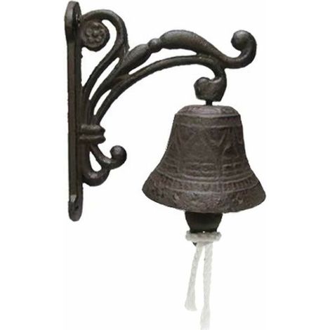 Campanello per porta d'ingresso INHHUB Campanello decorato per porta Campanello da parete in ghisa anticato per casa di campagna Campanello floreale