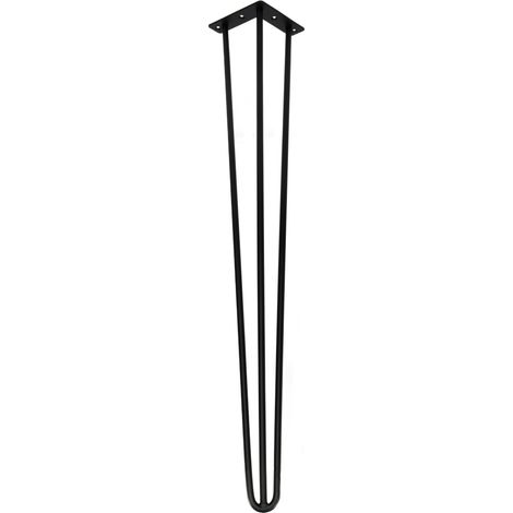 Gamba per mobili Hairpin Loft, nero opaco, altezza 710 mm (1/5)