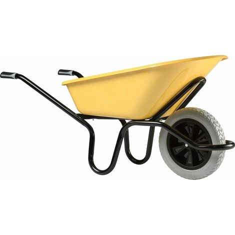 Haemmerlin – Brouette de jardin 110L – Châssis renforcé pour usage intensif – Roue increvable RACING – Cuve galvanisée pour matériaux lourds (1/5)