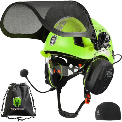 Casque de Protection pour tronçonneuse, Casque de Protection forestière, Casque de sécurité avec Protection auditive et visière 3 en 1 (1/5)