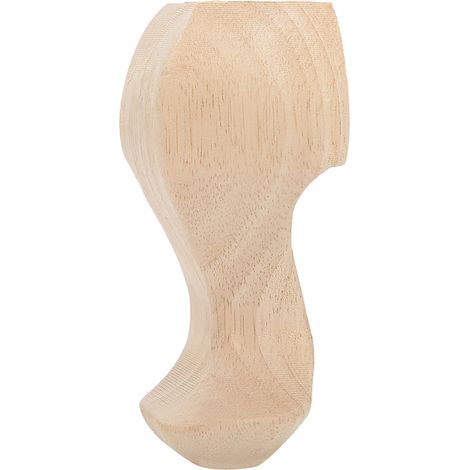 Quatre pieds de meubles en bois massif sculptés à la main, adaptés aux tables basses, meubles TV, canapés, etc., mesurant 12x6 cm. (1/3)