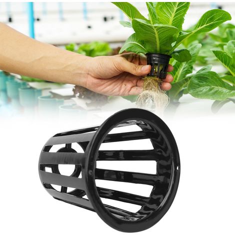 50 Stück Hydroponik-Pflanzkörbe aus Netzgewebe für Gewächshäuser (schwarz) (1/5)
