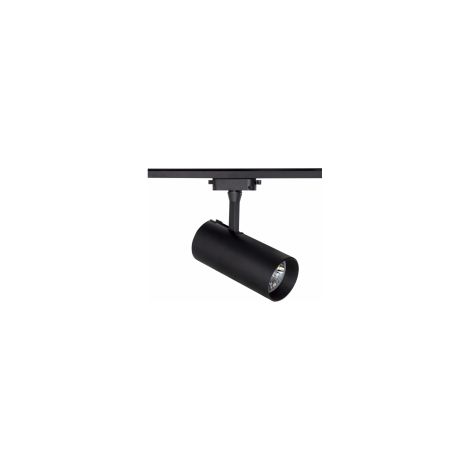 adonis faretto a binario (2 fili) 1x25w led 1600lm 2700k 24° l.8xw.7xh.22cm alluminio nero