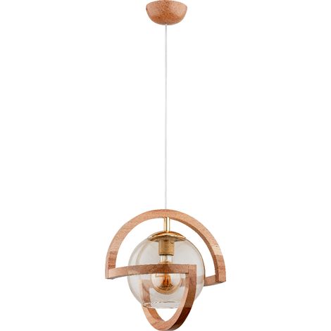 Suspension scandinave bois verre E27 15W Cabrio Alfa (1/3)