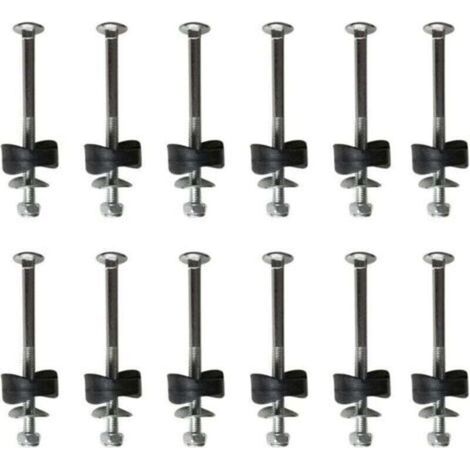 Lot de 12 entretoises de trampoline avec vis pour fixer le trampoline - Accessoires de rechange pour trampoline
