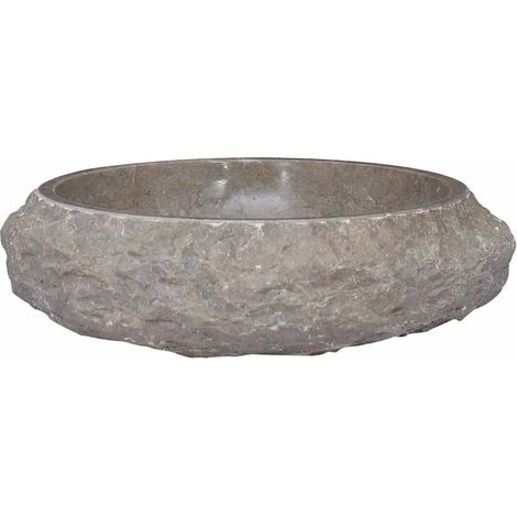 Maison Exclusive - Lavabo Gris Ø40x12 cm Marbre