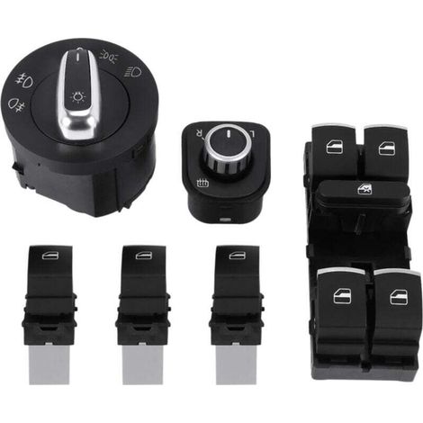 Commutateur Phares et Lève Vitre Électrique Compatible Golf 5 6 Mk5 B6 Siège Conducteur (1/4)