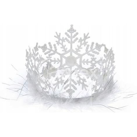 Diadema de tiara de copo de nieve de la Reina de Hielo Bola de hielo