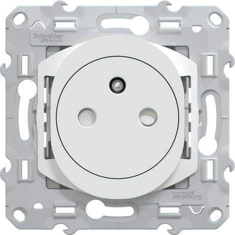 Enchufe empotrable con toma de tierra Ovalis, SCHNEIDER ELECTRIC, blanco SCHNEIDER ELECTRIC (1/5)