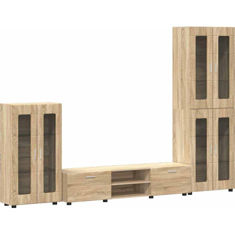 Ensemble meuble TV FLORIN Chêne Sonoma Bois d'ingénierie