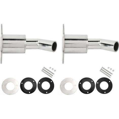 22mm passe-coque d'échappement en acier inoxydable 316 poli miroir pour chauffage stationnaire diesel (1/5)